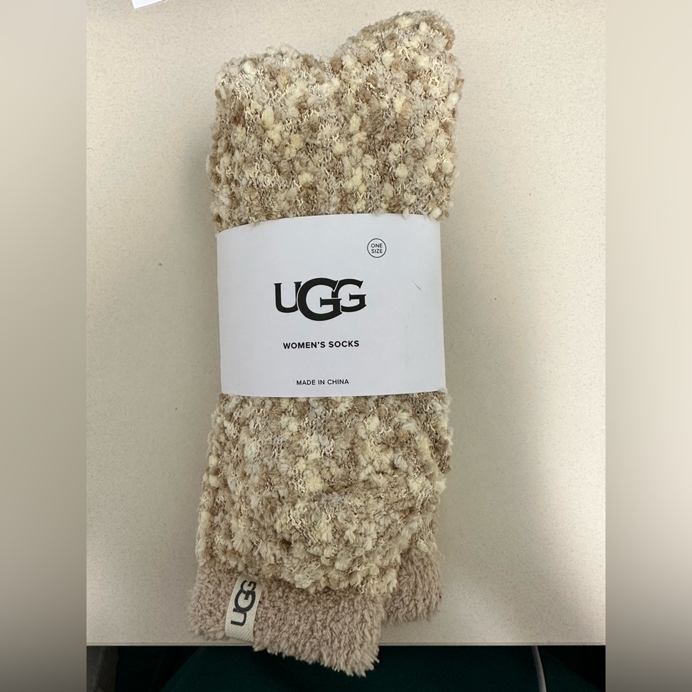 Ugg nude tan neutral socks NWT